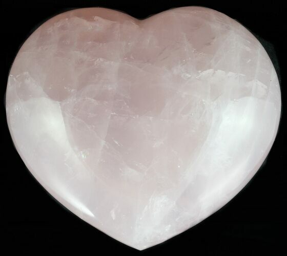 Polished Rose Quartz Heart - Madagascar #56980